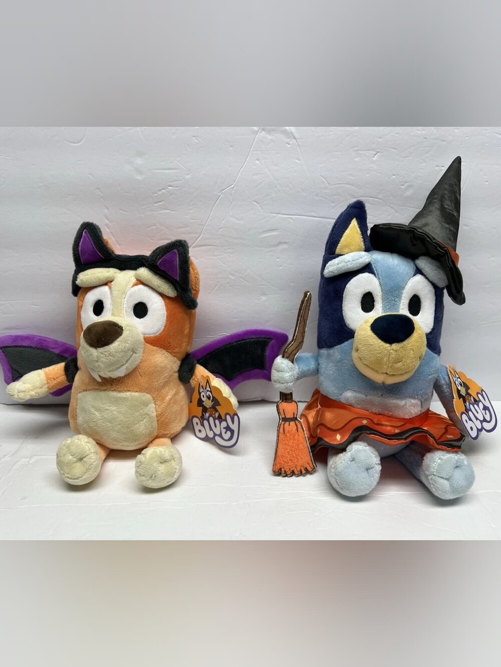 NWT 2 Bluey's Halloween Bingo & Bluey Costume Plush Stuffys